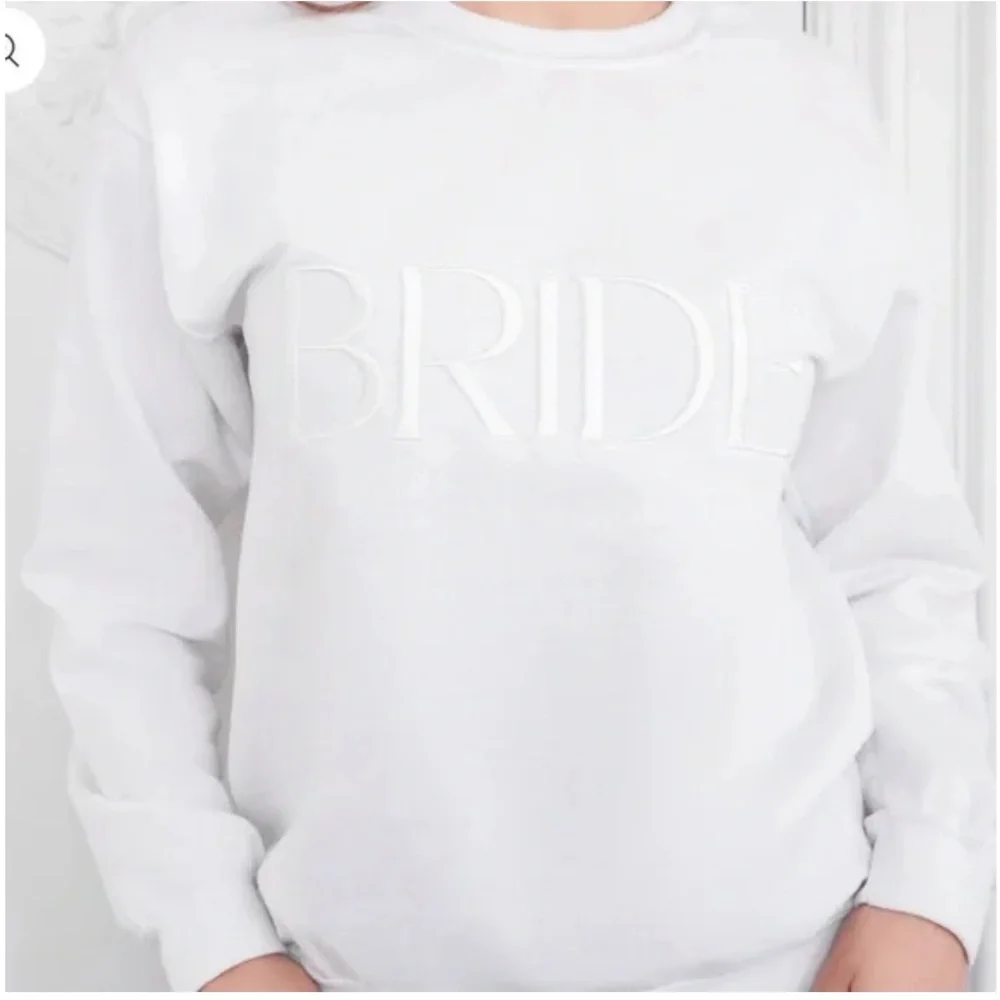 Elegant White Bride Sweatshirt - Picture 2 of 6
